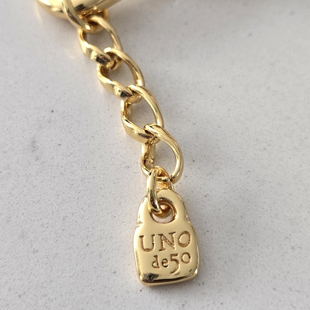 Uno De 50 • ABANADO • Gold Plated Link Bracelet - Picture 6 of 12